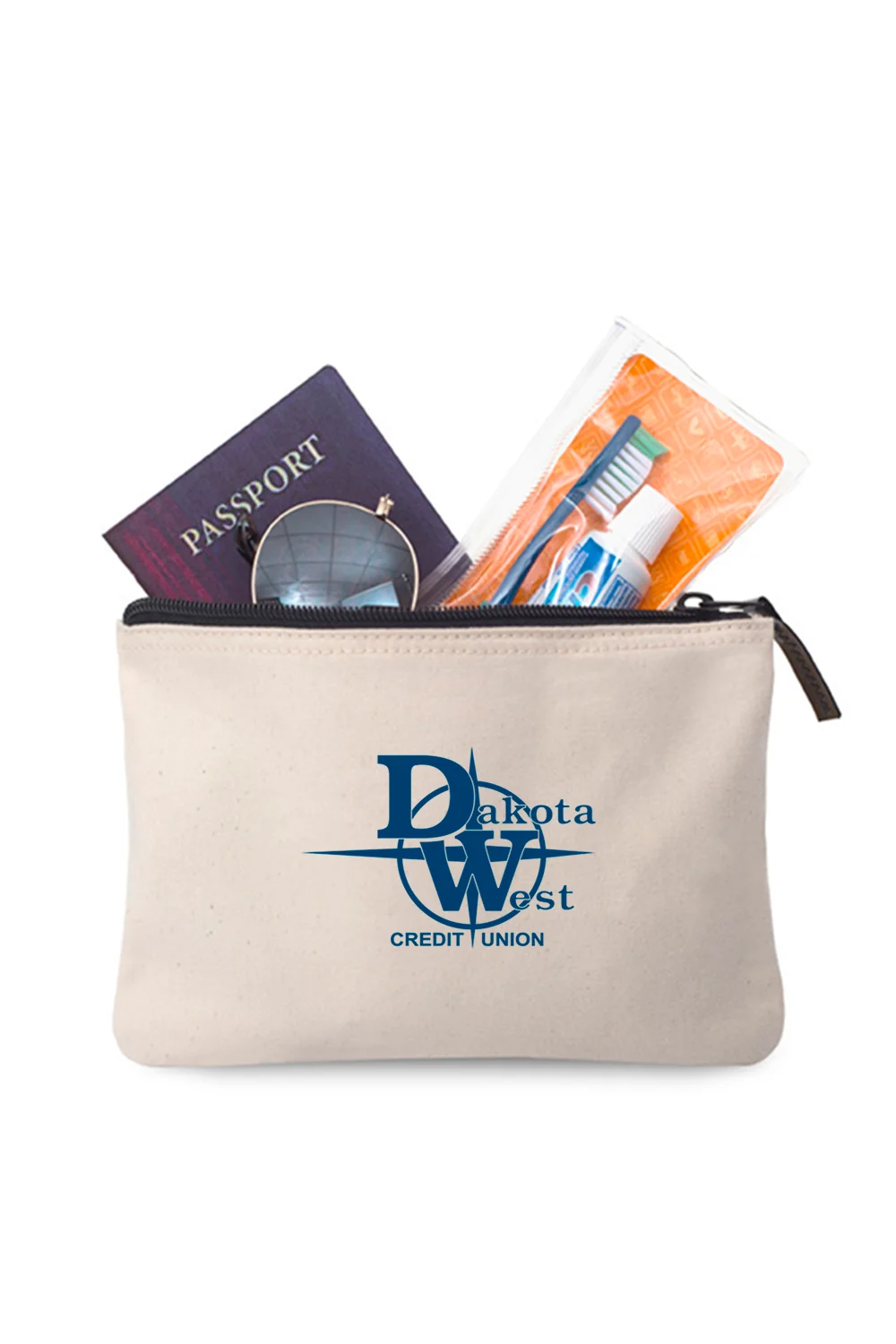 Alternative view of Avery Cotton Zippered Pouch
